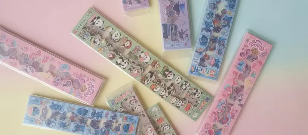 Panda & Friends Cartoon Sticker Sheets 1 PACK 15 SHEET