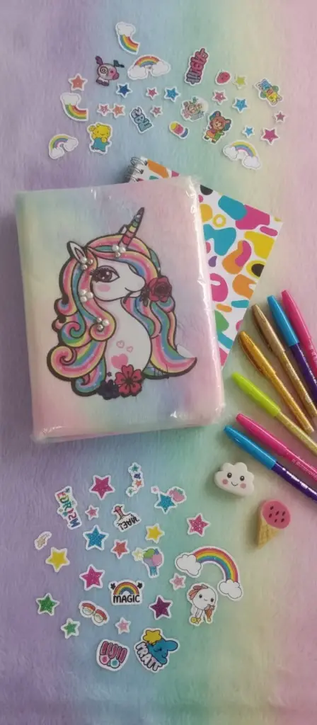 Rainbow Wishes Unicorn Diary